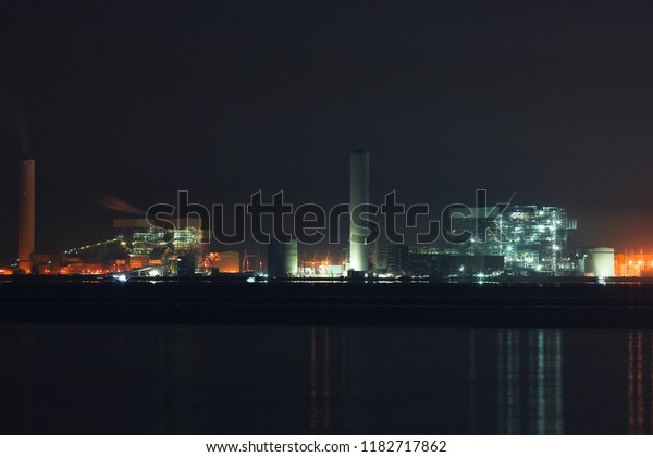 Light Illuminated Night Jimah Power Plant Stock Photo Edit Now 1182717862