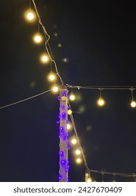 Light from lightball in the midnight