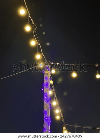 Light from lightball in the midnight