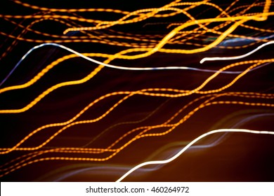 Light Motion With Slow Speed Shutter,Street Lights In Speeding Car