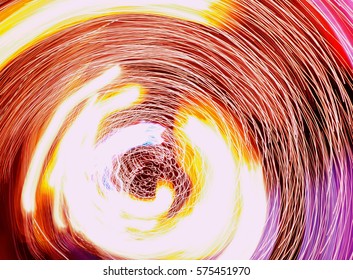 A light moving in a circle shape.