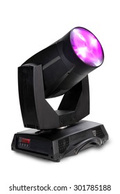 Light Moving Head For Event And Concert Stage On Isolated Background