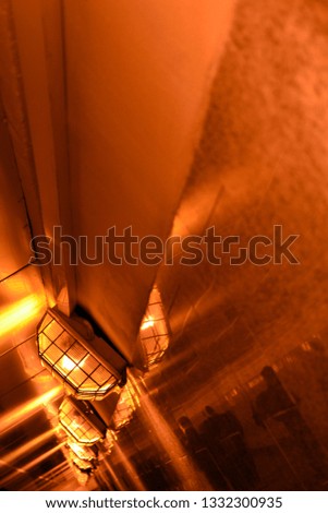 Similar – Image, Stock Photo long channel Rain gutter