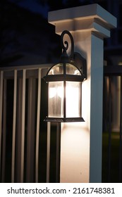 Light Night Lamp Home Vintage Fence Night Black White