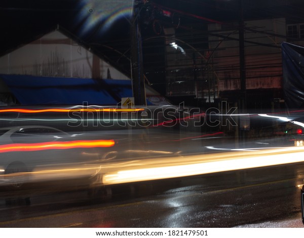 light on the road\
night blur image soft\
focus