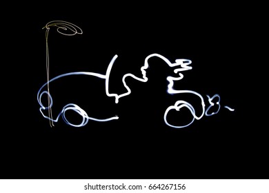 Light Painting Car