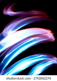 Light painting curves  design captured by a mobile - Shutterstock ID 1792042274