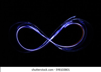 Light painting Infinity symbol - Powered by Shutterstock