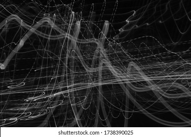 Light Painting Scribble in black and white, lighfreeze