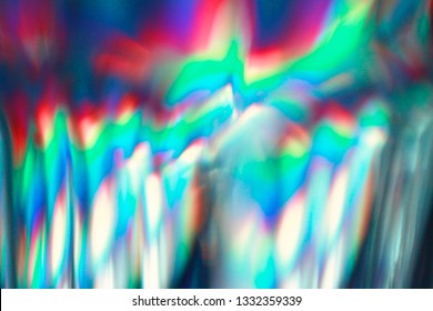 Light Pass Through Glass Surface Causing Diffraction And Interference 
Effect. Concept Of Electro-magnetic Wave Energy.