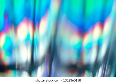 Light Pass Through Glass Surface Causing Diffraction And Interference 
Effect. Concept Of Electro-magnetic Wave Energy, Spectrum.