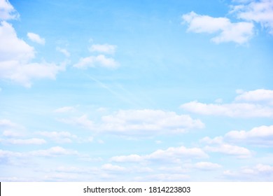 Light pastel blue sky with clouds, may be used as background - Shutterstock ID 1814223803
