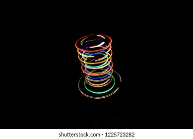 Light pattern produced by long exposure