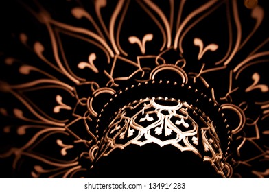 Light patterns and shapes for design on dark background.