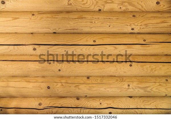 Light Pine Wood Log House Interior Stock Photo Edit Now