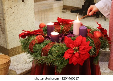 Light A Pink Candle On The Advent Wreath