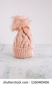 Light Pink Knit Toboggan Hat