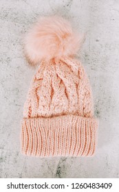 Light Pink Knit Toboggan Hat