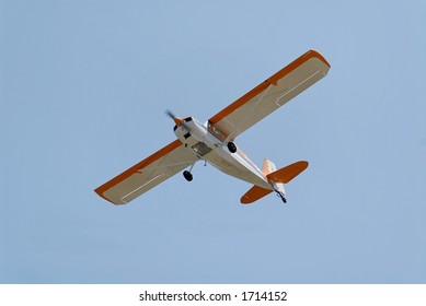 Light Plane Flying Overhead, Palo Alto Airport, California