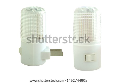  Light  plug  on a white background,with clipping path