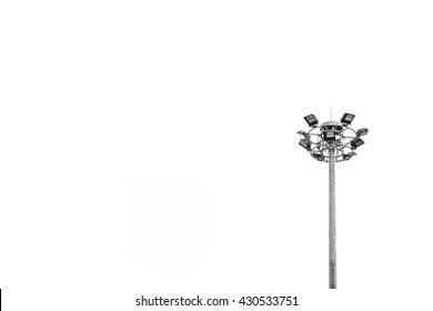 light pole on white background