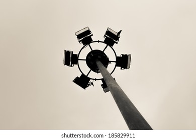 light pole with sky background
