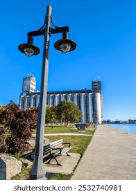 Light post down by the water