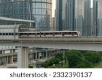 Light rail in the city, Chongqing, China