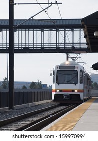 Light Rail In Denver, Colorado.