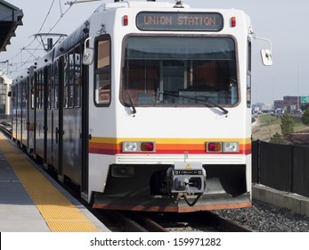 Light Rail In Denver, Colorado.