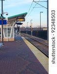 Light Rail Transit or LRT platform at Fort Snelling station in Saint Paul Minnesota