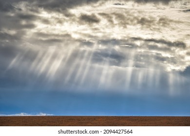 Light Rays Captured On Dalton Road, Alaska