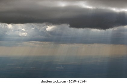 Light Rays  Shining through Storm Clouds 