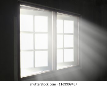 Light rays through pass window in living room