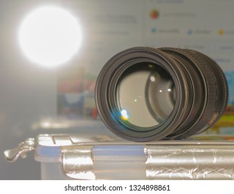 Light reflected from the lens