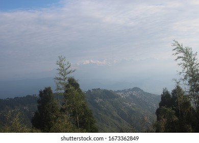 light reflection in the mountain peak 
