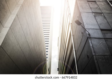 The light and shadow of the building
