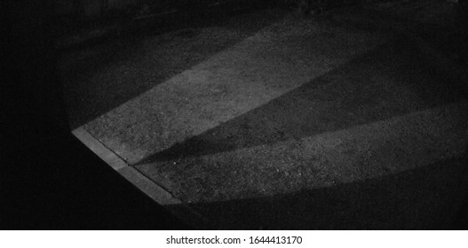 Light And Shadow In Infrared Night View From Security Camera