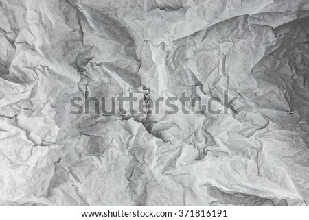 Light and shadow white crumpled paper texture for background