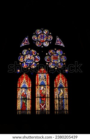 light shining through colorful church window