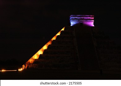 The Light Show At Chichen Itza