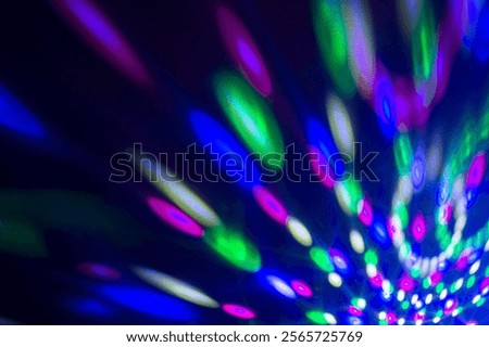 Light show with using rotating LED disco ball
