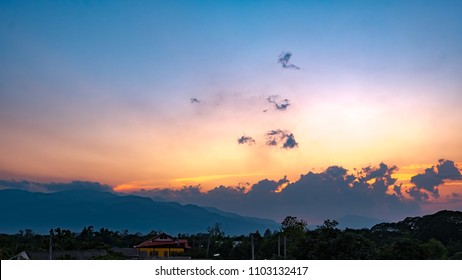 The light of the sky, blue sky. Few clouds - Shutterstock ID 1103132417