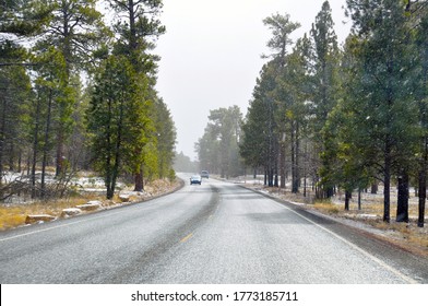 Light Snow On The Highway