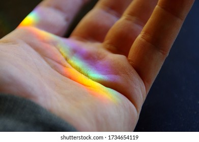 Light Spectrum On The Palm Of Hand