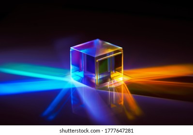 The Light Spectrum Reflected From A Crystal Cube