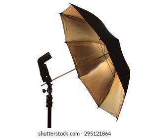 Light stand with flash and umbrella holder