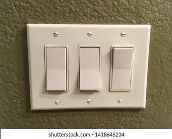 Light Switch Three Pronged Electrical Switch Stock Photo 1418645234 ...