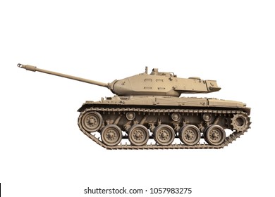 Light Tank Isolated On White Background