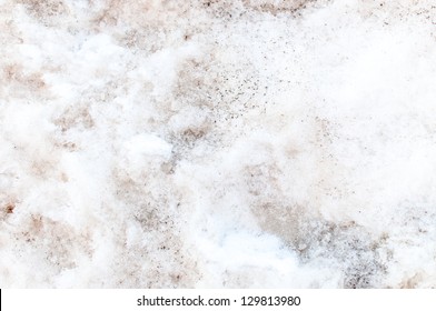 Light Texture Of Dirty Snow